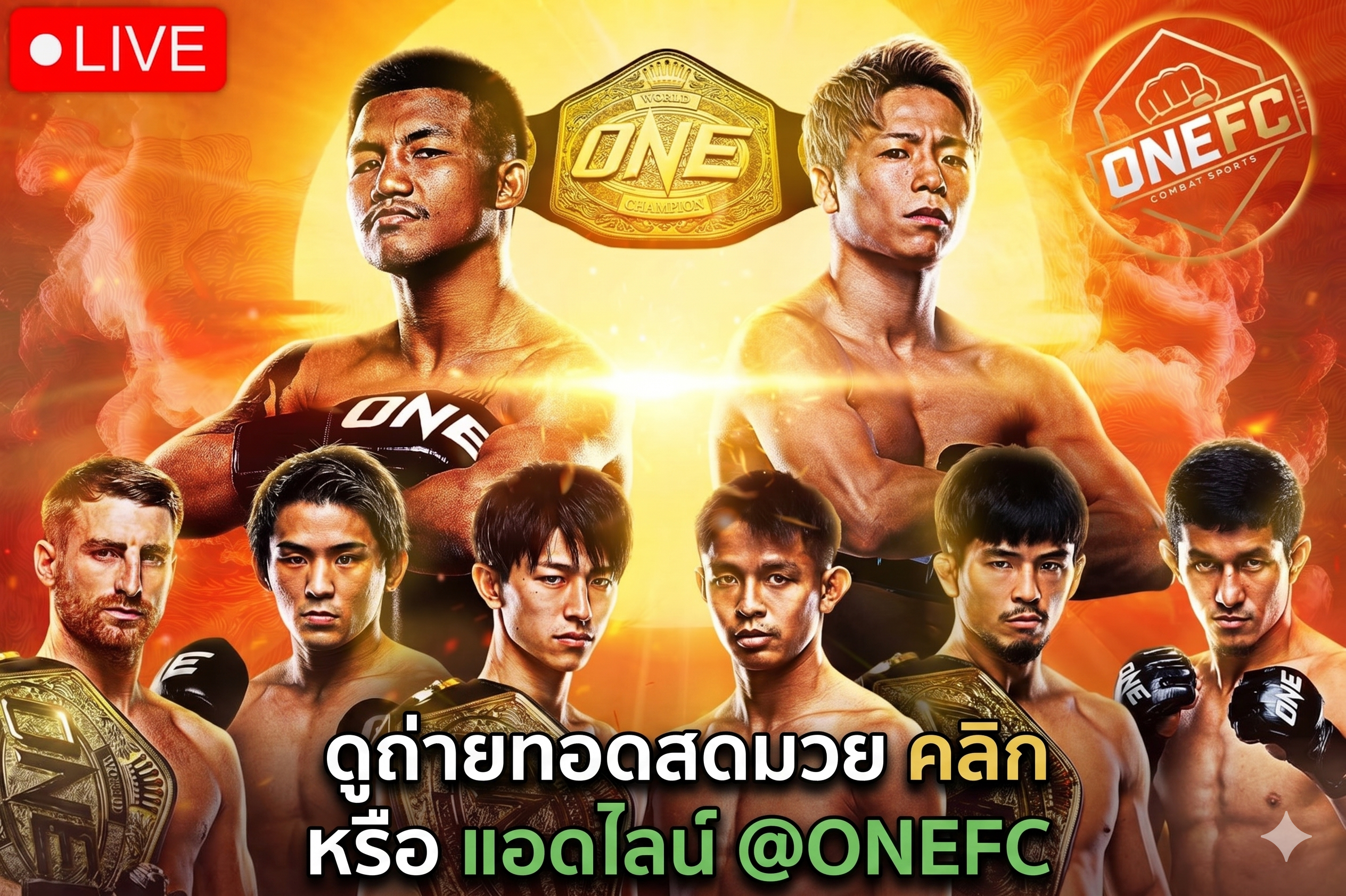 โปรแกรมมวย ONE ลุมพินี 151 & The Inner Circle พร้อมลิ้งก์ดูมวยสด ONE ถ่ายทอดสดครบทุกคู่ 